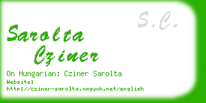 sarolta cziner business card